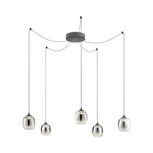 Redo 01-3487 -LED Dimmelhető kábelen függesztett csillár KHADI 5xLED/5, 2W/230V fekete/füst 01-3487 kép