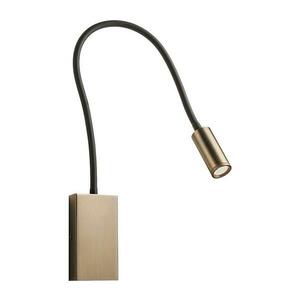 Redo 01-4475 - WALLIE hajlítható LED lámpa, 3W, 230V, USB, CRI 90, bronz színű 01-4475 kép