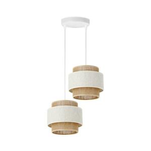 BOHO kábeles függőlámpa 2xE27/60W/230V krémszínű/juta H0165 kép