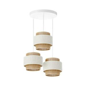 BOHO kábeles csillár, 3xE27/60W/230V, krémszín/juta H0166 kép