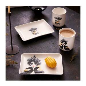 4 darabos étkészlet fekete/fehér/porcelán 710KTP3719 kép