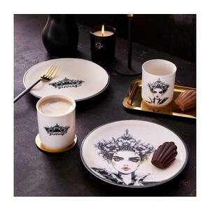 4 darabos porcelán étkészlet – fekete/fehér 710KTP3722 kép