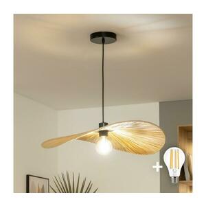 Brilagi - CERIA BOHO LED csillár kábelen 1xE27/40W/230V, átmérő 60 cm, raffia BG3987+EG781095 kép