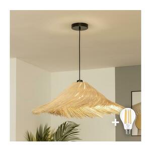 BRILAGI - CERIA BOHO LED csillár zsinóron, 1xE27/40W/230V, Ø 70 cm, rattan BG3987+EG781136 kép