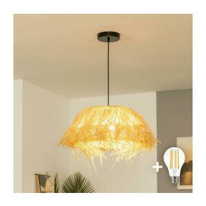 BRILAGI - CERIA BOHO LED függőlámpa kábelen 1xE27/40W/230V, átm. 40 cm, rafia BG3987+EG781148 kép