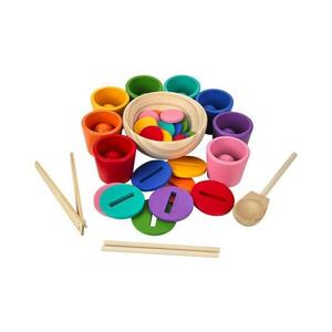2Kids Toys - Szivárványos játékgolyók, játékérmék és pohárkák, 8 élénk színben 2D98206 kép