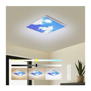 BRILAGI-LED Dimmelhető lámpatest SLIMFRAME SKY LED/58W/230V 60x60 cm ezüst/kék + távirányító BRI498 kép