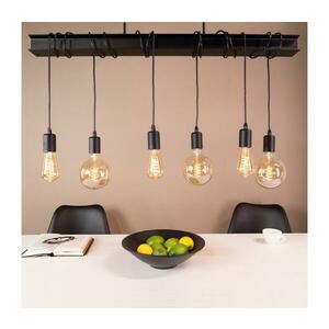 Eglo 43712 - Csillár zsinóron TOWNSHEND 6xE27/60W/230V fekete 43712 kép