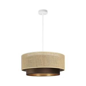 Kábelre függesztett csillár SARTA 1xE27/60W/230V, átmérő 45 cm, barna/juta H0190 kép
