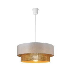 BORHO függőlámpa kábellel, 1xE27/60W/230V, átm. 50 cm, fehér/juta 0376 kép