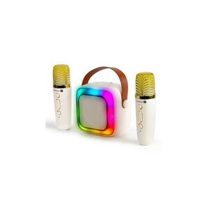 CONNECT IT LED RGB hangszóró vezeték nélküli mikrofonokkal 2Mic 5W/1200 mAh + 2x 400 mAh krém/arany CSP-1010-BG kép