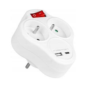 Vayox Kapcsolós elosztó 2 aljzattal + USB-C + USB-A BX14694 kép