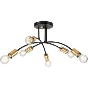 Felületre szerelt csillár ANYA 6xE27/15W/230V fekete/arany LM - 6.288 kép