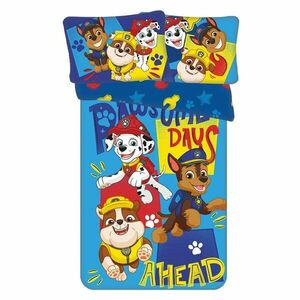 Kék pamut gyerek ágyneműhuzat babaágyhoz 100x135 cm Paw Patrol "Pawsome days ahead" – Jerry Fabrics kép