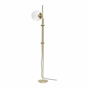 Sárgaréz színű állólámpa üveg búrával (magasság 147 cm) Bubble – Hübsch kép