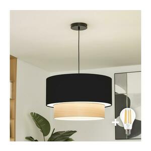 BRILAGI - Kábeles LED csillár CERIA 1xE27/40W/230V Ø 50 cm fekete/bézs BG3987+EG781091 kép