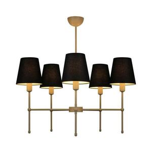 MADELA rúd csillár 5xE14/40W/230V fekete/bézs 0479 kép