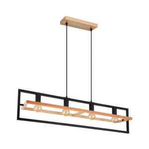 Globo 15575-4H - Kábellel függesztett ERICA csillár 4xE27/40W/230V fekete/bézs 15575-4H kép