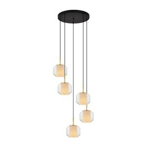 Zuma Line 003064-034743 - SOLIX kábeles függőlámpa 5xE27/25W/230V átm. 73 cm arany/fekete 003064-034743 kép