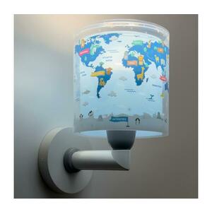 Dalber 40679 - WORLD gyermek fali lámpa 1xE27/15W/230V kék 40679 kép