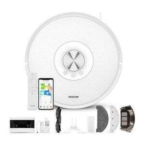 Sencor- 2 az 1-ben robotporszívó és felmosó 50W/5000 mAh Wi-Fi fehér + távirányító 41016504 kép