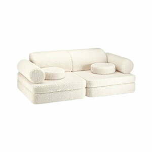 Krémszínű buklé gyerek kanapé 132 cm Settee – Wigiwama kép