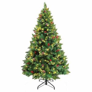 LED-es műfenyő több típusban, melegfehér-180 LED-es, 150 cm kép