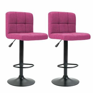 Szövet borítású bárszék 2 db, több színben-pink kép