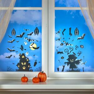 3 halloweeni ablakmatrica kép
