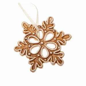 Kerámia karácsonyfadísz ø 6 cm Gingerbread Flake – Dakls kép