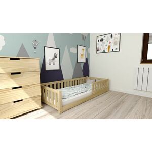 Gyermek Montessori ágy PINELO 90 x 200 cm, fenyő Matrac: Matrac nélkül, Ágyrács: Ágyrács nélkül kép