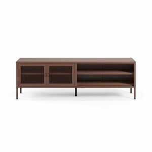 Borvörös fém TV-állvány 160x50x35 cm Fayna – Marckeric kép