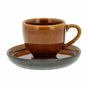 Borostyán színű kerámia eszpresszó csésze 70 ml Gastro Black/Amber – Bitz kép