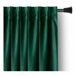 Sötétzöld bársony dimout (részleges sötétítő) függöny 140x270 cm Pleat – Restilo kép