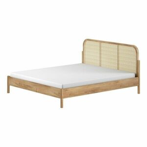 Natúr színű tölgyfa franciaágy ágyrács nélkül 160x200 cm Olive Rotan – Vipack kép