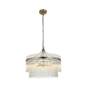 Endon 99166 - Láncos csillár MARIETTA 5xE14/7W/230V sárgaréz/átlátszó 99166 kép