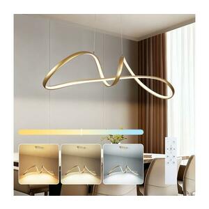 BRILAGI-LED Fényerőszabályozható kábelre függesztett csillár TWISTER LED/60W/230V 3000-6000K arany + távirányító BRI487 kép
