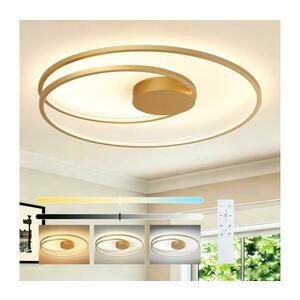 BRILAGI-LED Fényerőszabályozható mennyezeti lámpa TWISTER LED/105W/230V átm. 100 cm aranyszínű + távirányító BRI496 kép