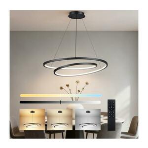BRILAGI-LED Dimmelhető kábeles csillár TWISTER LED/105W/230V átm. 100 cm fekete + távirányító BRI480 kép