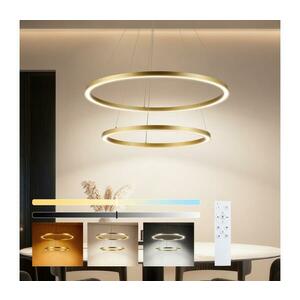 BRILAGI - LED dimmelhető. acélkábeles csillár PORTOFINO LED/98W/230V átm. 80 cm arany +távirányító BRI514 kép