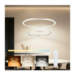 Brilagi-LED Dimmelhető függőlámpa kábelen PORTOFINO LED/98W/230V átm. 80 cm ezüstszínű + távirányító BRI513 kép