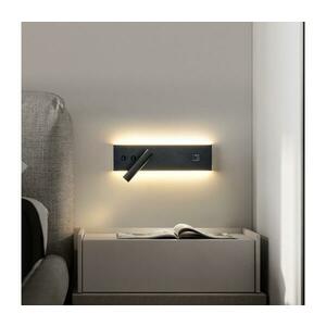 BRILAGI-LED NOCTIS irányítható fali spotlámpa USB-porttal LED/3W/230V+LED/9W fekete BRI299 kép