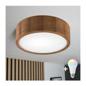 Brilagi - LED RGBW dimmelhető mennyezeti lámpa CARVALHO 1xE27/9W/230V Wi-Fi tölgy átm. 27, 5 cm BG0845+AI0819 kép