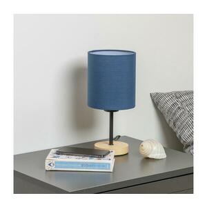 BRILAGI - Asztali lámpa NUBILA WOOD 1xE27/25W/230V tölgy/sötét kék BG1567+BG1575 kép