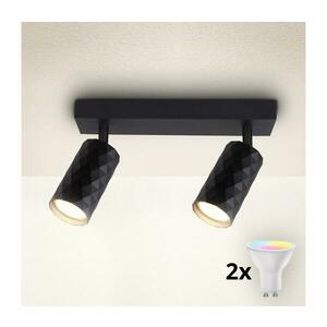 BRILAGI - LED RGBW dimmelhető spotlámpa SELE DIAMANT 2xGU10/4, 8W/230V fekete BG2853+2xAI2382 kép
