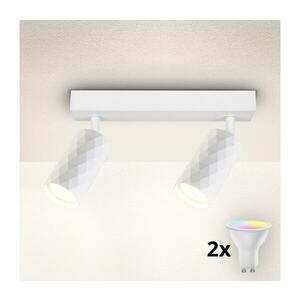 BRILAGI - LED RGBW dimmelhető spotlámpa SELE DIAMANT 2xGU10/4, 8W/230V fehér BG2854+2xAI2382 kép