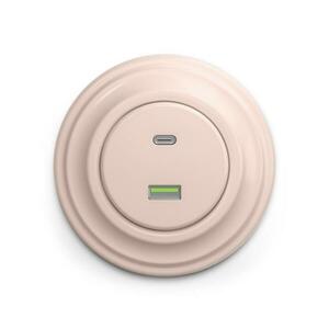 lap - Retro USB aljzat A+C kerettel, antik rózsaszín KA0119+KA0125 kép