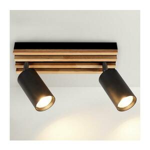 BRILAGI - Spotlámpa SELE WOOD ACOUSTIC 2xGU10/30W/230V fekete/fa WO-OEM-25CF-B02-BK kép