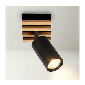 BRILAGI - Mennyezeti spotlámpa SELE WOOD ACOUSTIC 1xGU10/30W/230V fekete/fa WO-OEM-25CF-B01-BK kép