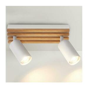 BRILAGI - Irányítható spotlámpa SELE WOOD ACOUSTIC 2xGU10/30W/230V fehér/fa WO-OEM-25CF-B02-WHT kép